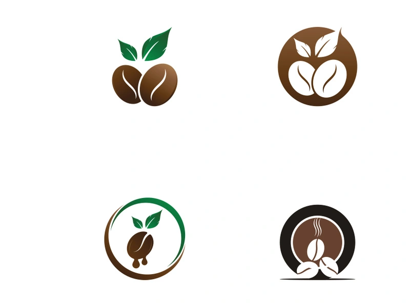 coffee bean icon vector illustration template