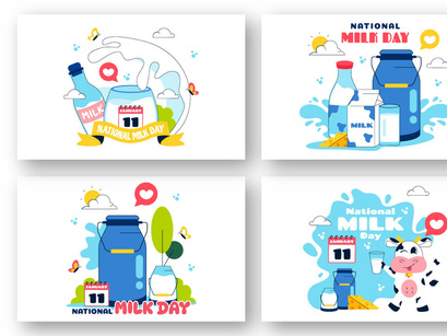 11 World Milk Day Illustration