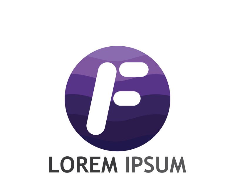 Modern F initial letter logo.