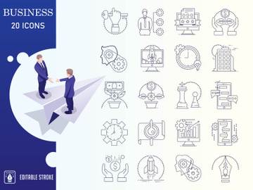 Outline : Business And Finance Icon set preview picture