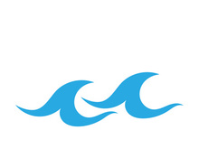 Water wave icon vector template logo
