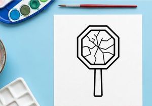 Bookmark minimalis dengan desain daun untuk Halloween. Ilustrasi daun musim gugur bergaya untuk kerajinan musiman dan cetakan siap pakai.