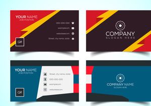 Double-sided creative and modern business card template. Vector illustration