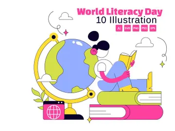 10 World Literacy Day Illustration preview picture