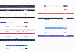 18 Navigations-Widgets für Web-UI-Kit Ver-02