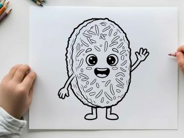 Cute brain character waving vector illustration flat design preview picture