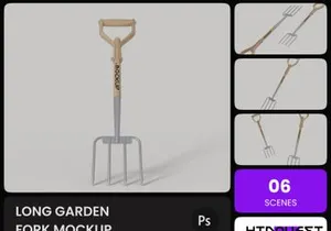 Long Garden Fork Mockup