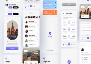 Airsoft - A Premium Flights Booking Mobile App UI Kit