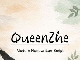 QueenZhe — Modern Handwritten Script (OTF) preview picture