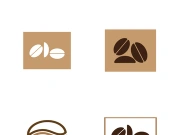 coffee bean icon vector illustration template