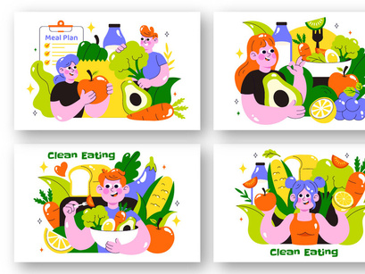 10 Clean Eating Illustration
