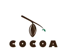 cocoa logo,cocoa bean,cocoa tree,cocoa branches and leaves,chocolate mix on white background,vintage,modern,simple,minimalist icon illustration template design vector