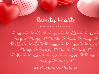 Beauty Hearts - Modern Calligraphy Font
