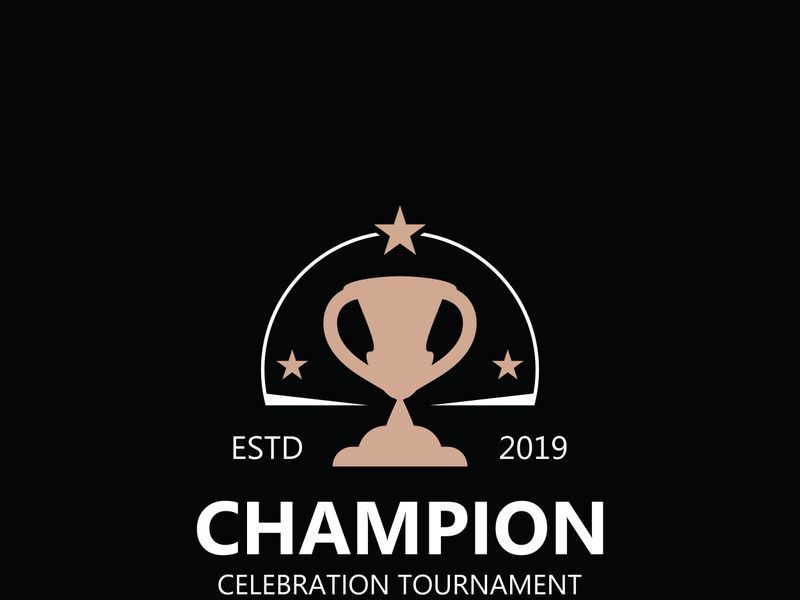 Trophy Logo winner, Sports Tournament Championship Cup Design. minimalist emblem sport, club shop simple icon