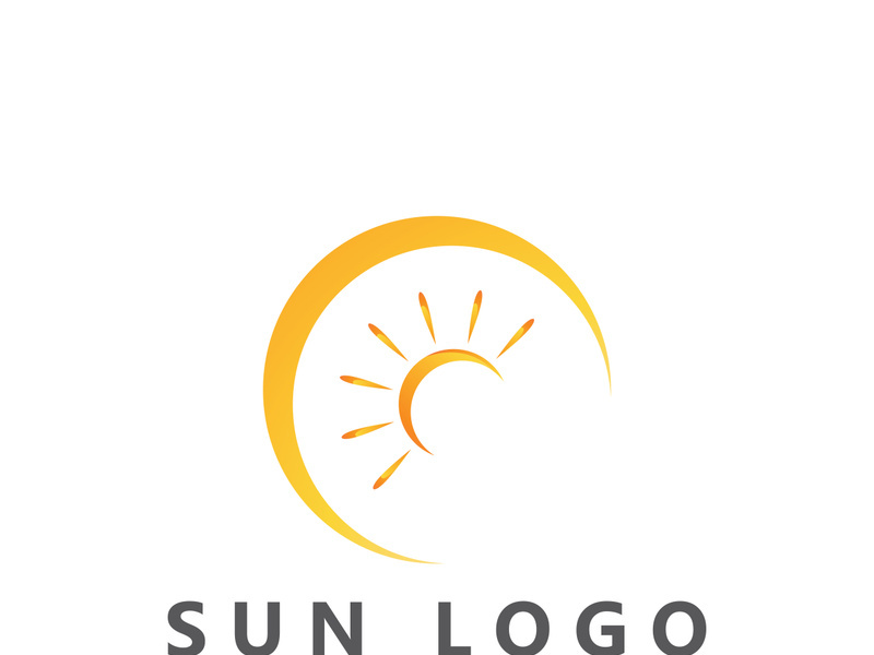 Sun logo design with a modern concept.