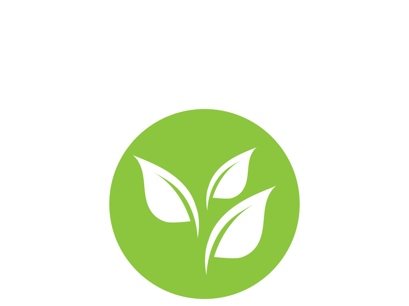 Green leaf ecology nature element vector icon