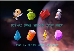 free (scifi game) vector icon set