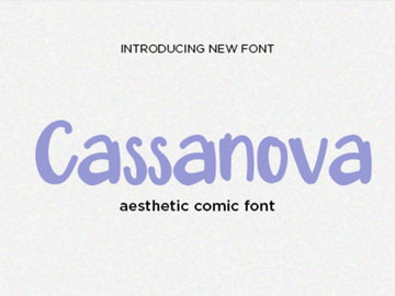 Cassanova - Aesthetic Comic Font preview picture