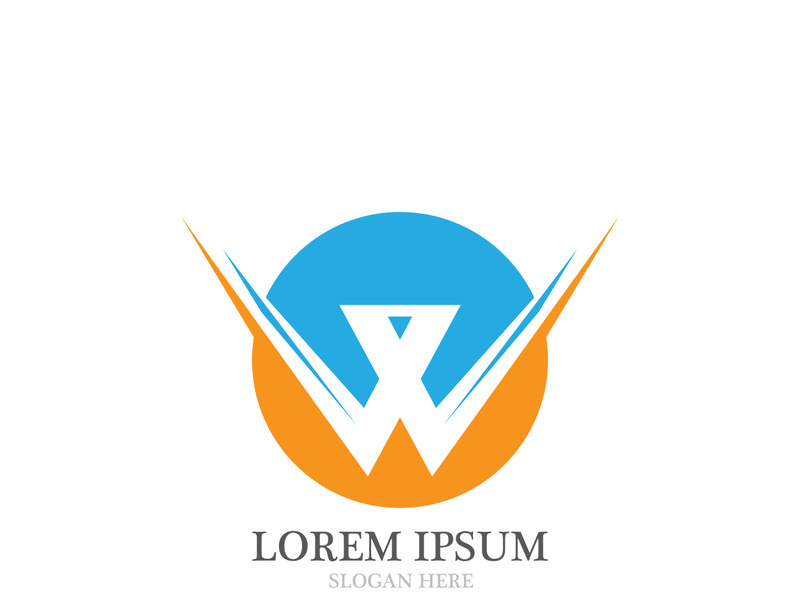 W Letter Logo Template vector illustration design