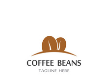 Coffee bean logo design.