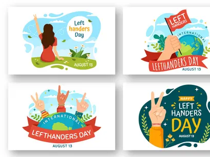 18 Happy Left Handers Day Illustration