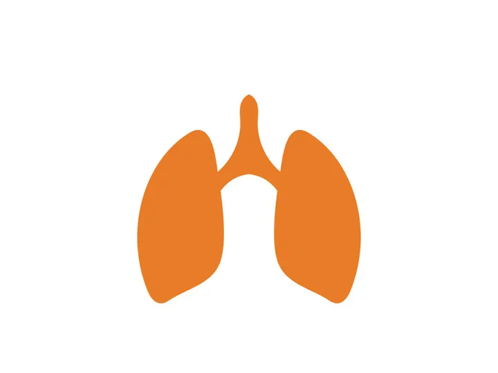 Lung icon logo for medical design