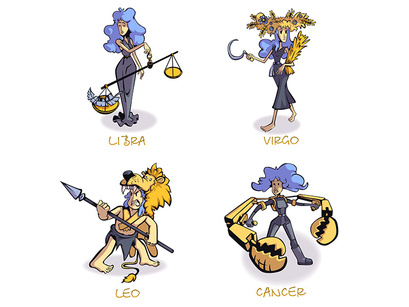 Zodiac sign characters pack