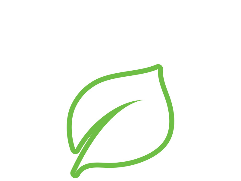 leaf logo green ecology nature element vector image