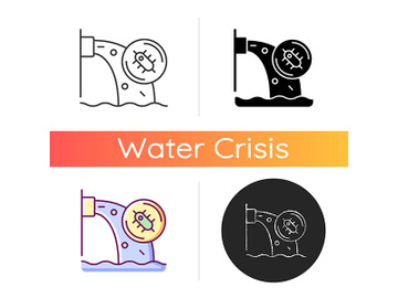 Water pollution icon preview picture