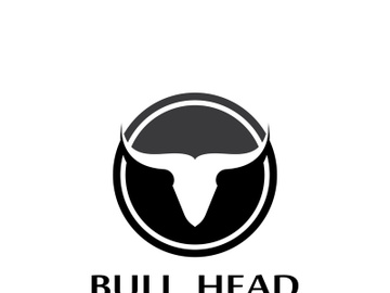 Retro vintage bull head horns logo. preview picture