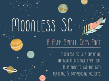 Moonless SC - Free Font preview picture