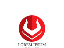 Bull horn logo and symbols template icons app