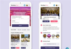 Wedding Hall Booking Mobile App UI Kit