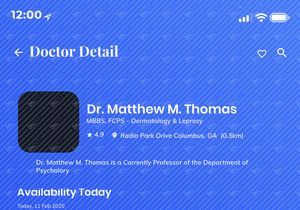 Doctor Appointment Mobile App UI (Light & Dark)