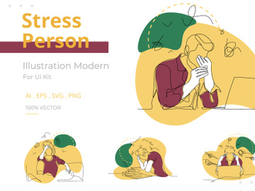 Stress Person Illustration preview picture