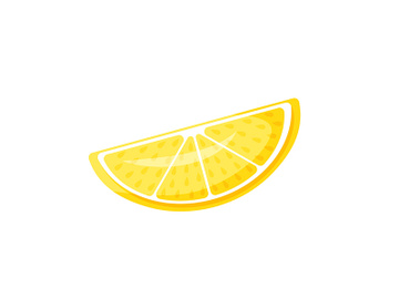 Lemon slice cartoon vector illustration preview picture