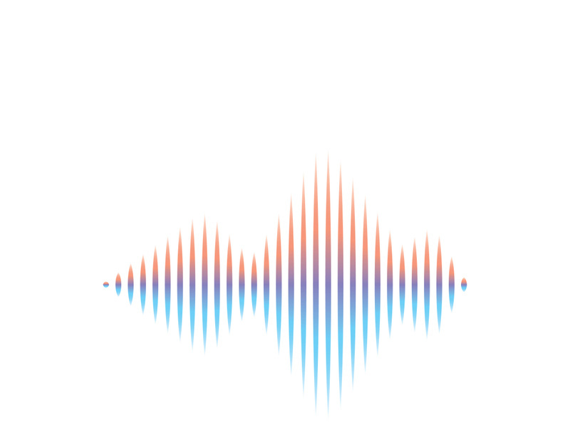 Sound waves vector illustration design template