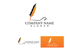 Feather pen sign Business logo vector icon