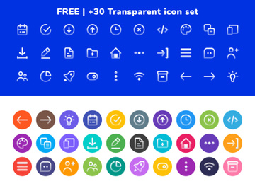 FREE! Transparent icon set preview picture