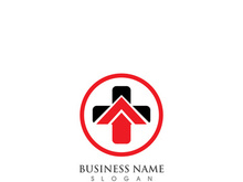 hospital logo and symbol Template, Green logo vector