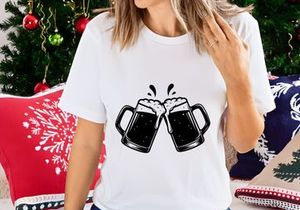 Cheering beer mugs clinking foam celebration vector illustration
