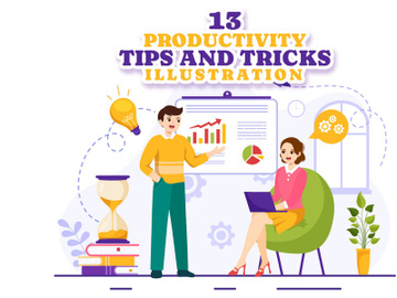 13 Productivity Tips and Trick Illustration preview picture