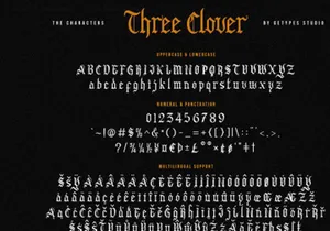 Three Clover - Blackletter Font