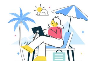 10 Digital Nomad Lifestyle Illustration