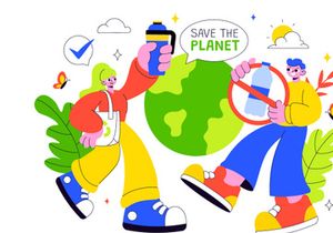 10 Plastic Waste Reduction Illustration