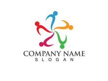 Community Logo Design Template for Teams or Groups.network and social icon design