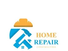 Home Repair logo design with handyman modern service template