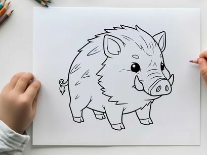 Cute pig smiling cartoon vector illustration flat design