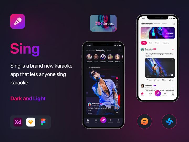 Social Karaoke Singing Mobile App preview picture