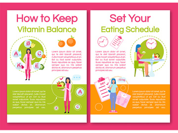 Keeping vitamin balance brochure template preview picture